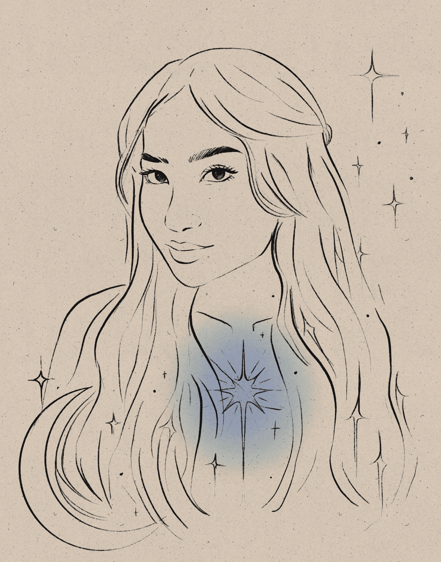 A finished piece from the mizata-live-illustration event